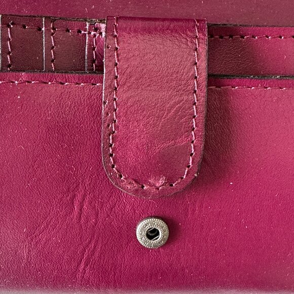 Patricia Nash Wallet Cametti Leather Tooled RFID trifold Magenta Purple - Picture 11 of 11